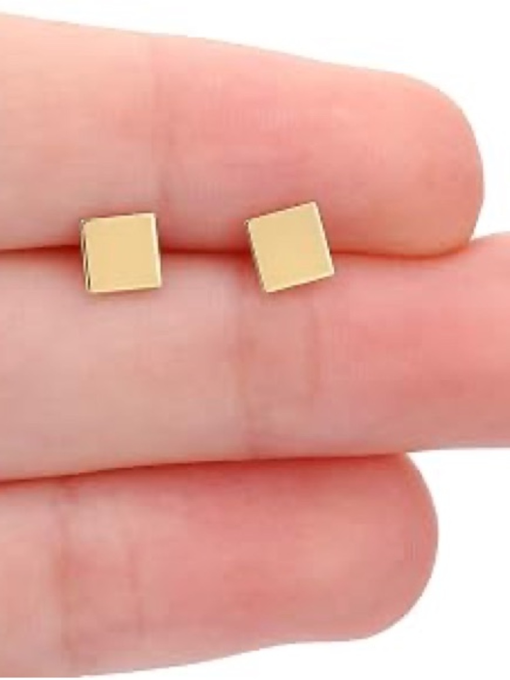 Gold Square Earring